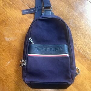 NWT Tommy Hilfiger Navy Crossbody Backpack